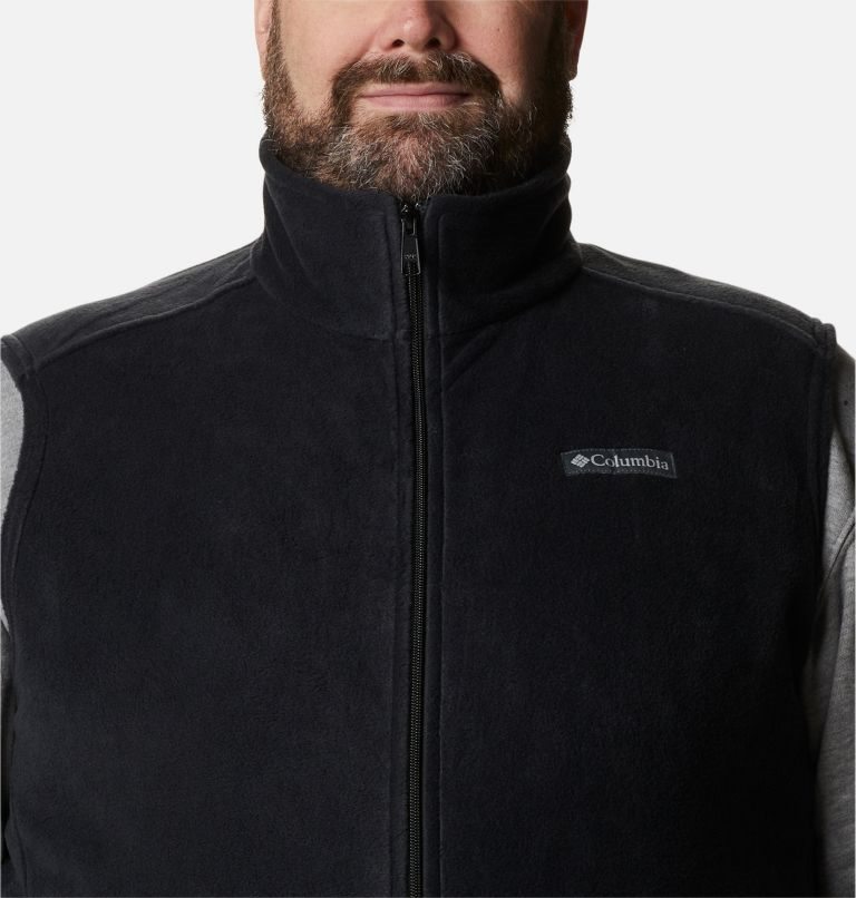 Men's Columbia Steens Mountain Fleece Vest Black | Plus Size CA-Q1035